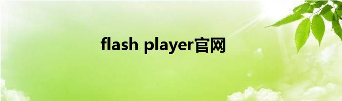 flash player官网