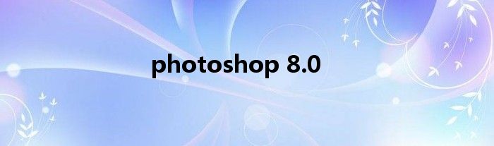 photoshop 8.0