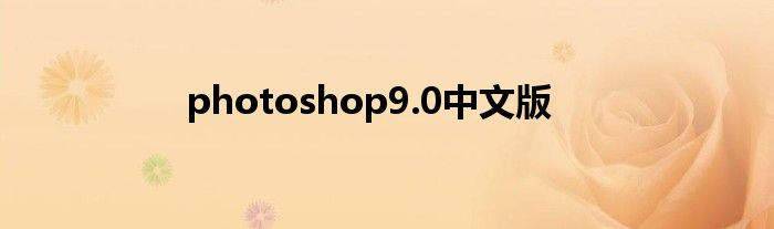 photoshop9.0中文版