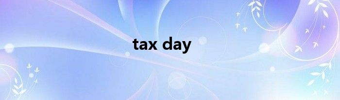 tax day