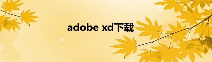 adobe xd下载