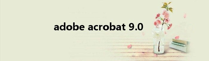 adobe acrobat 9.0