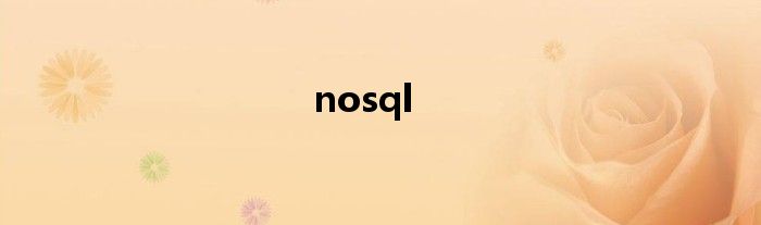 nosql