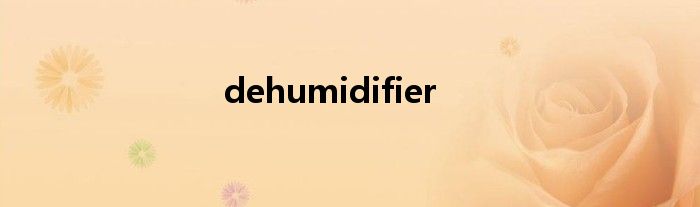 dehumidifier