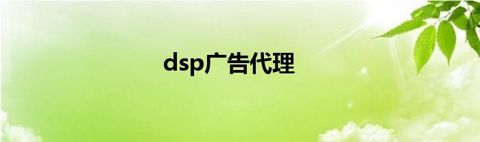 dsp广告代理