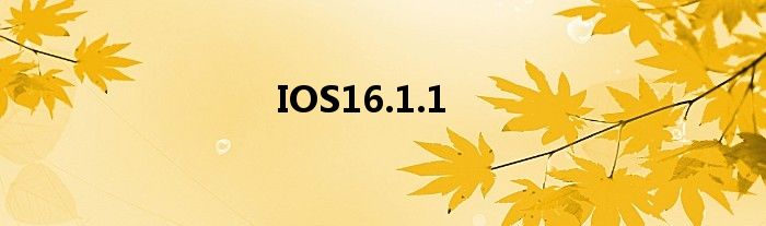 IOS16.1.1