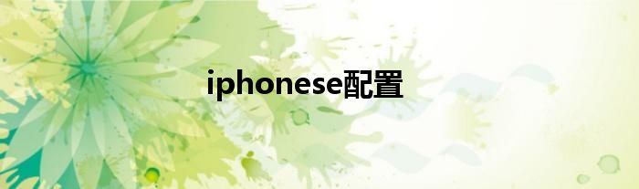 iphonese配置