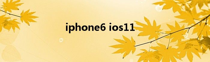 iphone6 ios11