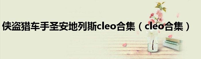 侠盗猎车手圣安地列斯cleo合集（cleo合集）