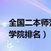 全国二本师范学院排名2019（全国二本师范学院排名）