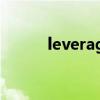 leverage外企用语（leverage）