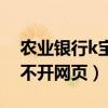 农业银行k宝进去打不开（农行k宝登录后打不开网页）