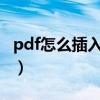 pdf怎么插入pdf文件（pdf怎么插入pdf文件）