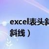 excel表头斜线一分为二的表格（excel表头斜线）