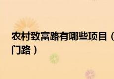 农村致富路有哪些项目（农村致富门道农村6个新兴的致富门路）