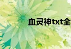 血灵神txt全集下载（血灵神）